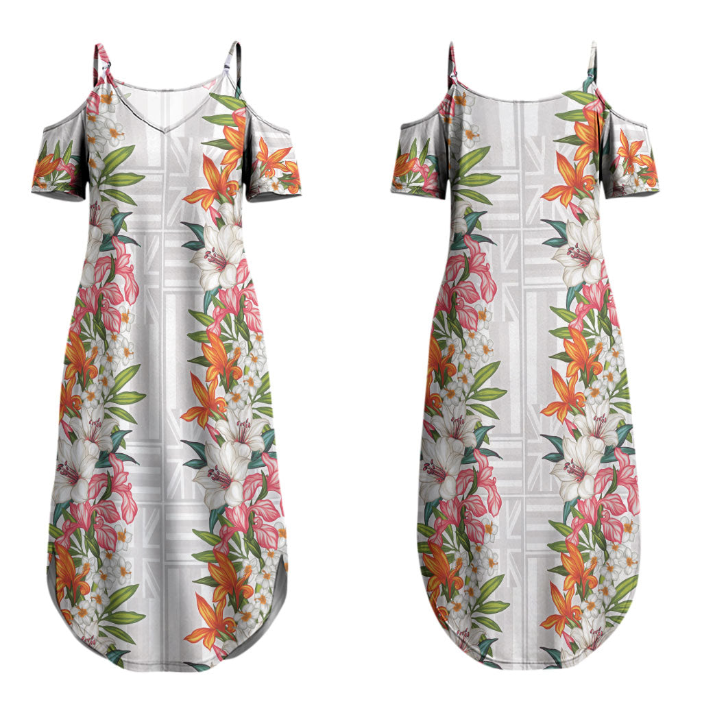 Hawaii Tropical Twist Lei Couples Matching Summer Maxi Dress and Hawaiian Shirt Hawaiian Flag Motif LT9
