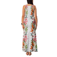 Hawaii Tropical Twist Lei Family Matching Tank Maxi Dress and Hawaiian Shirt Hawaiian Flag Motif
