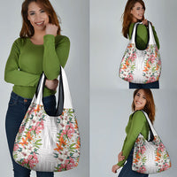 Hawaii Tropical Twist Lei Grocery Bag Hawaiian Flag Motif