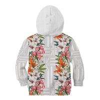Hawaii Tropical Twist Lei Kid Hoodie Hawaiian Flag Motif