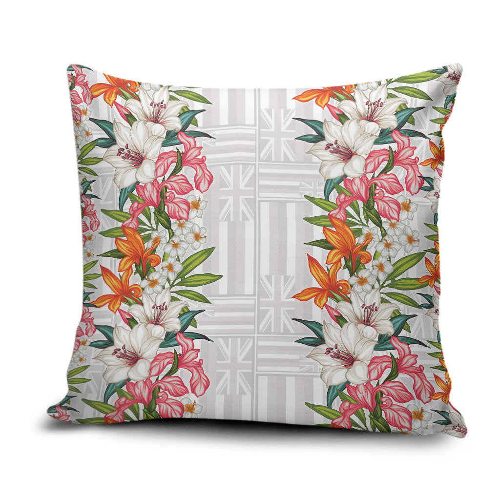 Hawaii Tropical Twist Lei Pillow Cover Hawaiian Flag Motif