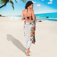 Hawaii Tropical Twist Lei Sarong Hawaiian Flag Motif