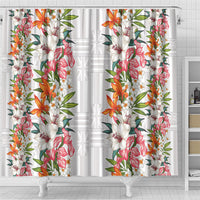 Hawaii Tropical Twist Lei Shower Curtain Hawaiian Flag Motif LT9 - Polynesian Pride