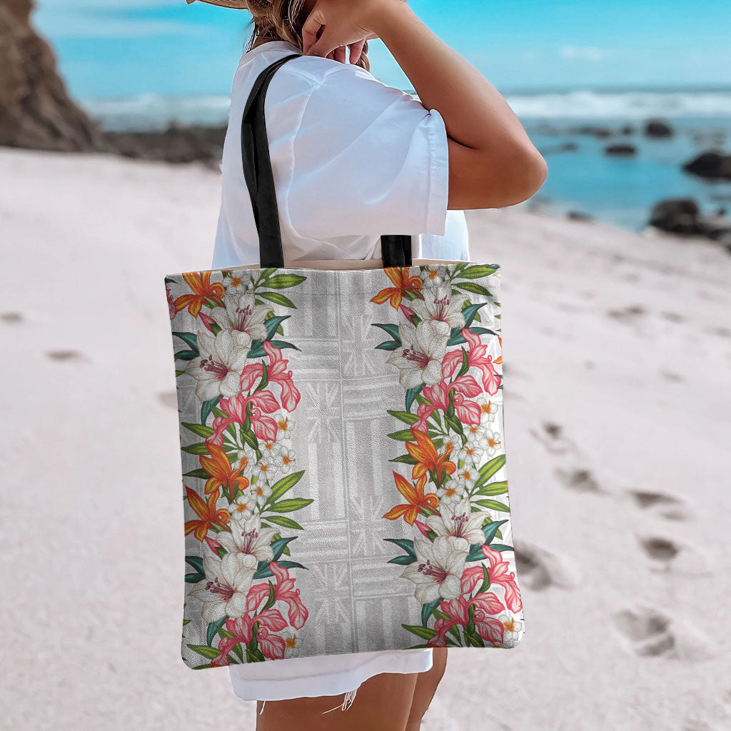 Hawaii Tropical Twist Lei Tote Bag Hawaiian Flag Motif