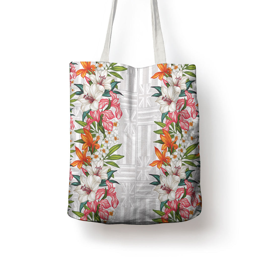 Hawaii Tropical Twist Lei Tote Bag Hawaiian Flag Motif