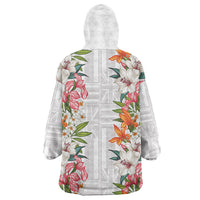 Hawaii Tropical Twist Lei Wearable Blanket Hoodie Hawaiian Flag Motif LT9 - Polynesian Pride