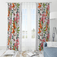 Hawaii Tropical Twist Lei Window Curtain Hawaiian Flag Motif