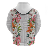 Hawaii Tropical Twist Lei Zip Hoodie Hawaiian Flag Motif