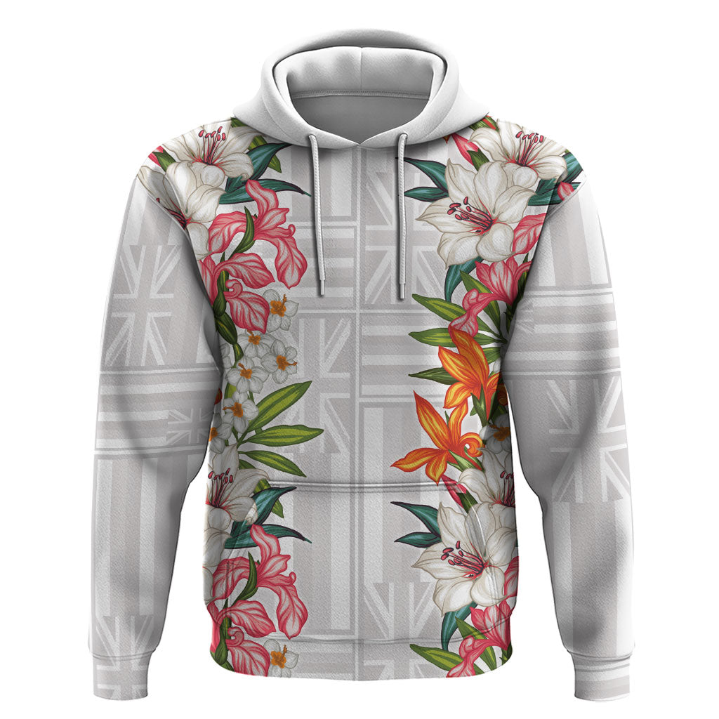 Hawaii Tropical Twist Lei Zip Hoodie Hawaiian Flag Motif