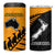 Australia New Zealand Rugby 4 in 1 Can Cooler Tumbler Aboriginal Wallabies and Maori Black Fern Gold Vibe