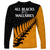 Australia Wallabies and Aotearoa Rugby Long Sleeve Shirt Kangaroo Black Fern Maori Gold Vibe LT9 - Polynesian Pride