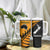 Australia New Zealand Rugby Tumbler With Handle Aboriginal Wallabies and Maori Black Fern Gold Vibe