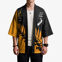 Australia New Zealand Rugby Kimono Gold Aboriginal Wallabies and Maori Black Fern - Polynesian Pride