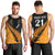 Custom Australia Wallabies and Aotearoa Rugby Men Tank Top Kangaroo Black Fern Maori Gold Vibe LT9 - Polynesian Pride