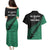 Australia Wallabies and Aotearoa Rugby Couples Matching Puletasi Dress and Hawaiian Shirt Kangaroo Black Fern Maori Green Vibe LT9 - Polynesian Pride