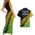 Australia Wallabies and Aotearoa Rugby Couples Matching Short Sleeve Bodycon Dress and Hawaiian Shirt Kangaroo Black Fern Maori Gradient Vibe LT9 - Polynesian Pride