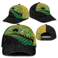 Australia New Zealand Rugby Classic Cap Gradient Aboriginal Wallabies and Maori Black Fern - Polynesian Pride