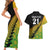 Custom Australia Wallabies and Aotearoa Rugby Couples Matching Short Sleeve Bodycon Dress and Hawaiian Shirt Kangaroo Black Fern Maori Gradient Vibe LT9 - Polynesian Pride