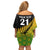 Custom Australia Wallabies and Aotearoa Rugby Off Shoulder Short Dress Kangaroo Black Fern Maori Gradient Vibe LT9 - Polynesian Pride