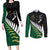 South Africa and Aotearoa Rugby Couples Matching Long Sleeve Bodycon Dress and Long Sleeve Button Shirts Springboks Black Fern Maori Vibe LT9 Black - Polynesian Pride