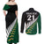 Custom South Africa and Aotearoa Rugby Couples Matching Off Shoulder Maxi Dress and Long Sleeve Button Shirts Springboks Black Fern Maori Vibe LT9 - Polynesian Pride