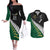 Custom South Africa and Aotearoa Rugby Couples Matching Off The Shoulder Long Sleeve Dress and Hawaiian Shirt Springboks Black Fern Maori Vibe LT9 Black - Polynesian Pride