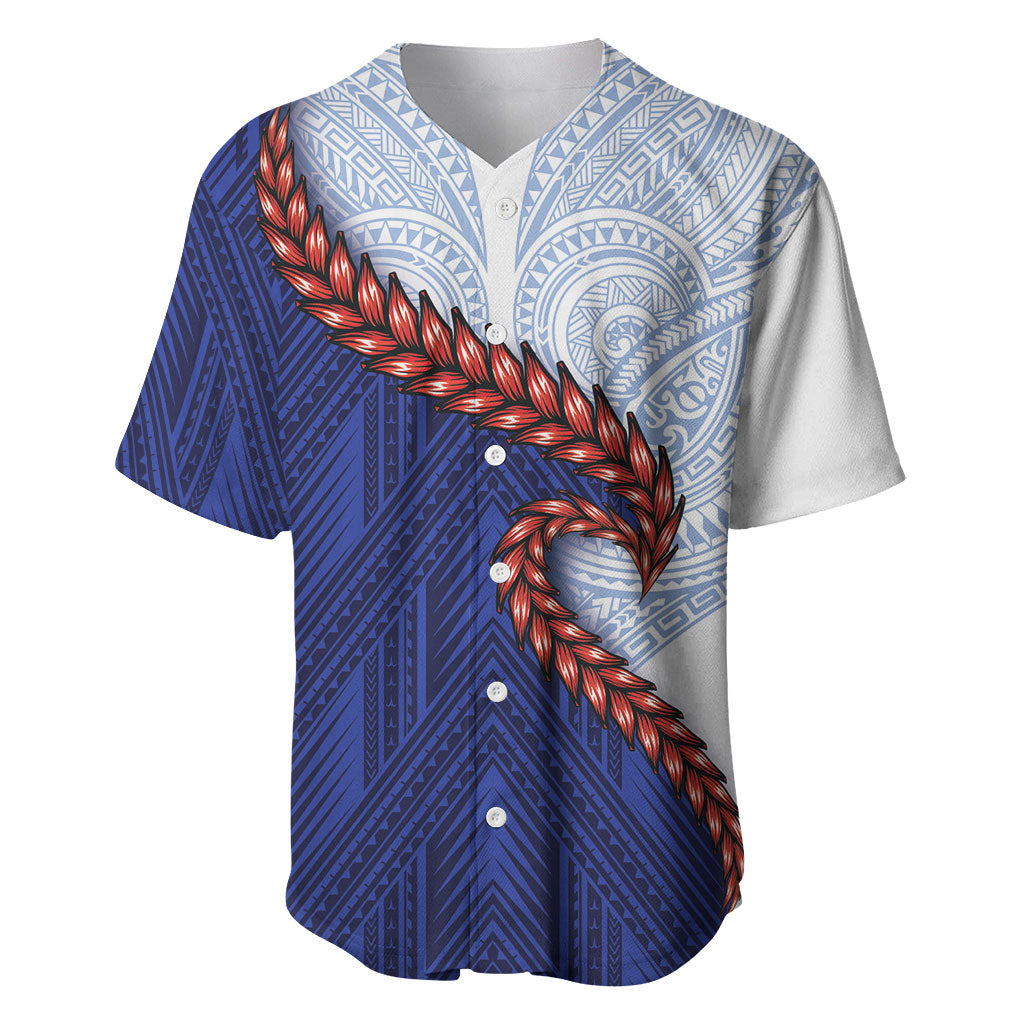 Ula Fala Red Samoa Chief Baseball Jersey Samoan Art Black Tribal