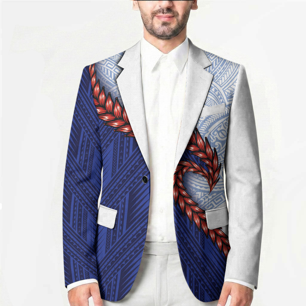 Ula Fala Red Samoa Chief Blazer Samoan Art Black Tribal
