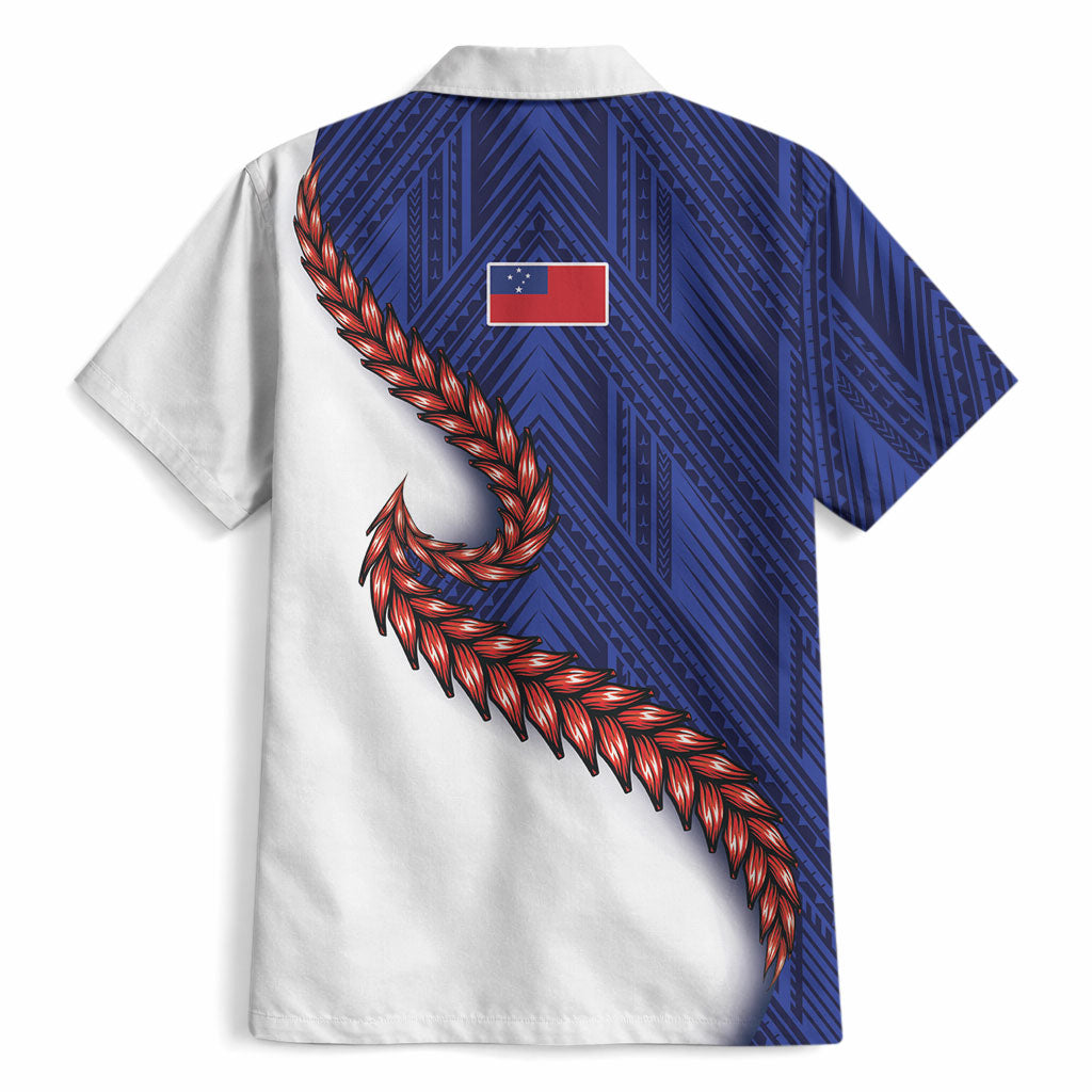 Ula Fala Red Samoa Chief Hawaiian Shirt Samoan Art Black Tribal