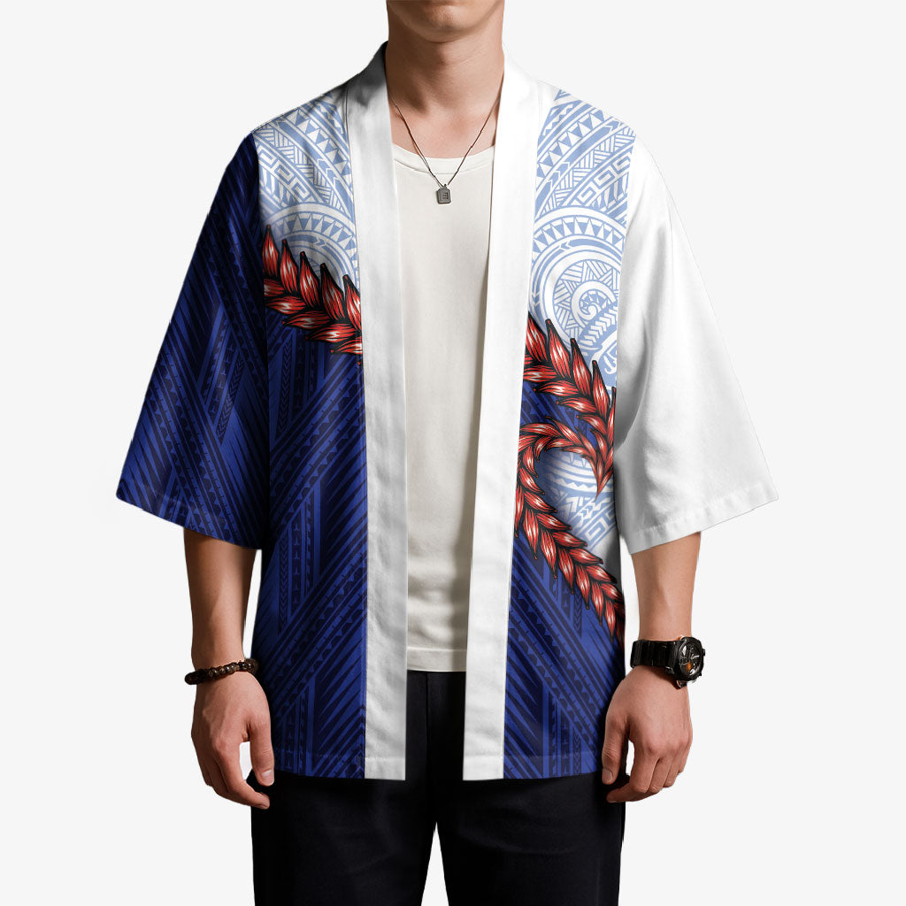 Ula Fala Red Samoa Chief Kimono Samoan Art Black Tribal