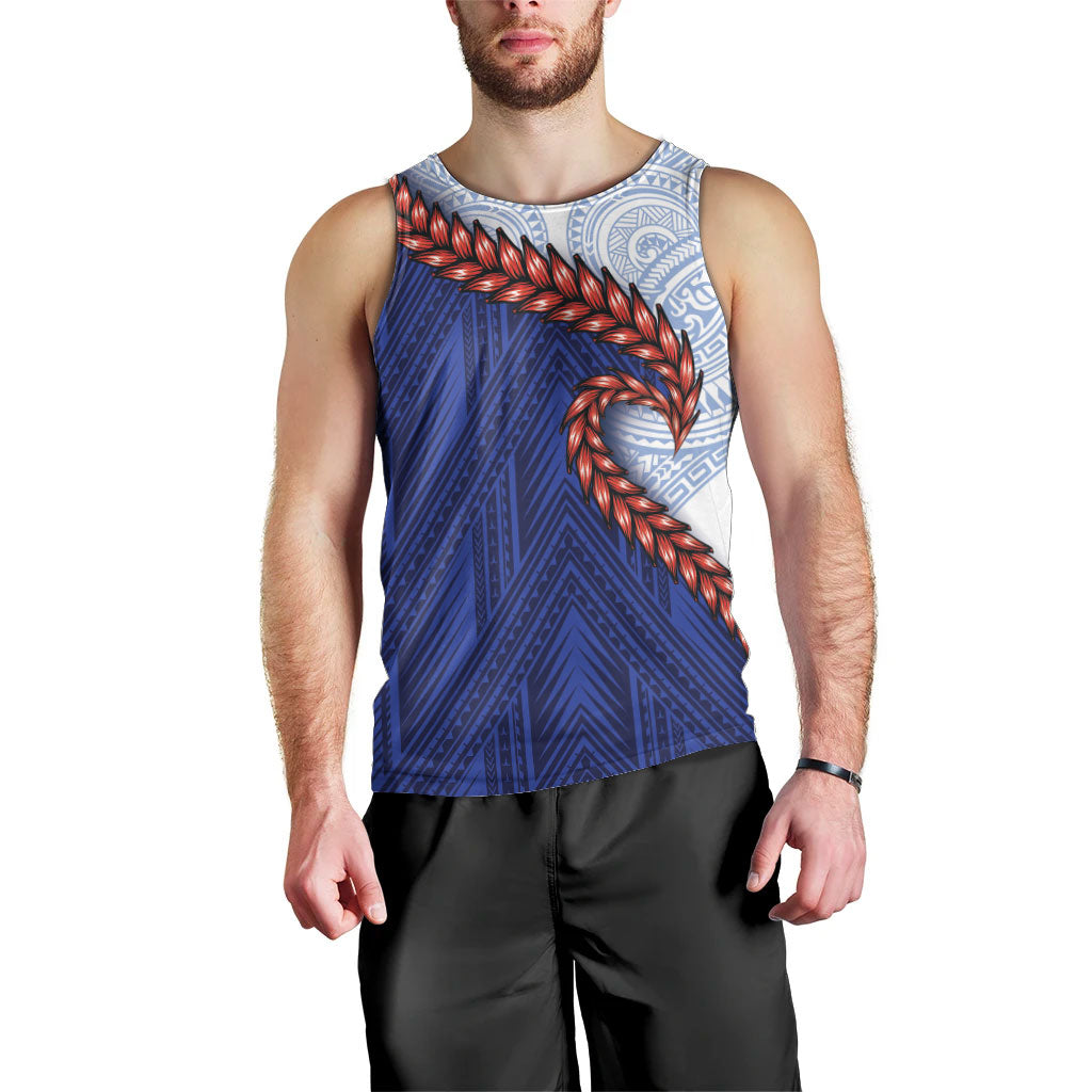 Ula Fala Red Samoa Chief Men Tank Top Samoan Art Black Tribal