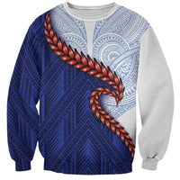 Ula Fala Red Samoa Chief Sweatshirt Samoan Art Black Tribal