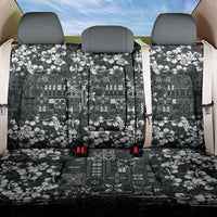 Black Hawaiian Tapa Tribal Hibiscus Back Car Seat Cover