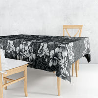 Black Hawaiian Tapa Tribal Hibiscus Tablecloth