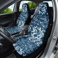 Blue Hawaiian Tapa Tribal Hibiscus Car Seat Cover