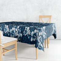 Blue Hawaiian Tapa Tribal Hibiscus Tablecloth