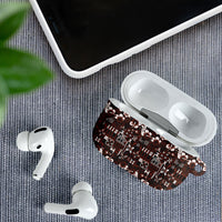Burgundy Hawaiian Tapa Tribal Hibiscus AirPods Case