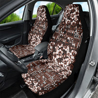 Burgundy Hawaiian Tapa Tribal Hibiscus Car Seat Cover