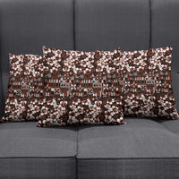 Burgundy Hawaiian Tapa Tribal Hibiscus Pillow Cover