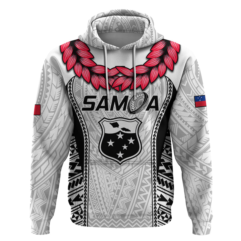 Samoa Rugby Hoodie Go Champions World Cup 2023 Polynesian Unique LT9 White - Polynesian Pride