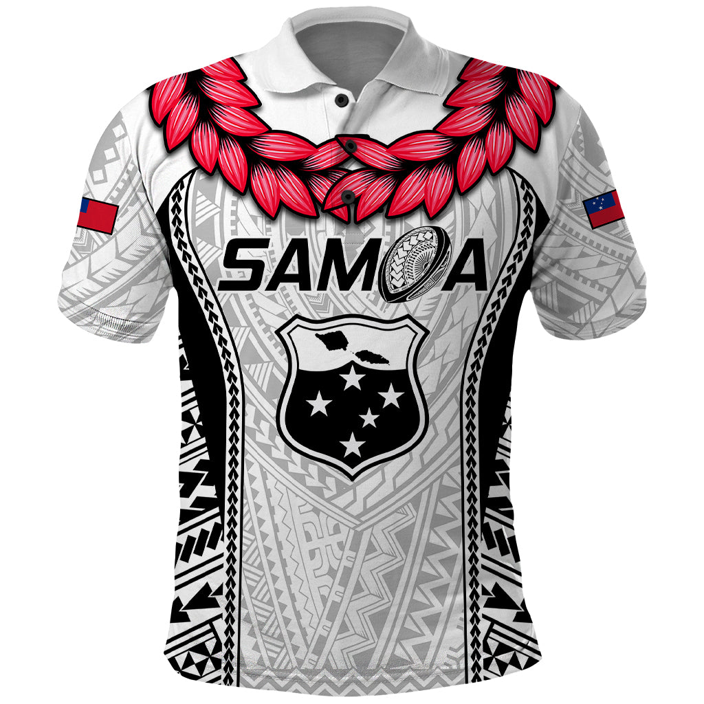 Samoa Rugby Polo Shirt Go Champions World Cup 2023 Polynesian Unique LT9 White - Polynesian Pride