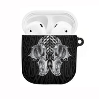 Aotearoa Kowhaiwhai Poutama Black Motif AirPods Case LT9 Black - Polynesian Pride
