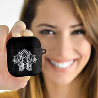 Aotearoa Kowhaiwhai Poutama Black Motif AirPods Case LT9 - Polynesian Pride