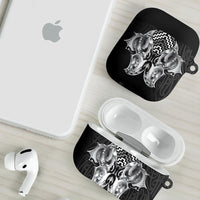 Aotearoa Kowhaiwhai Poutama Black Motif AirPods Case LT9 - Polynesian Pride