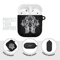 Aotearoa Kowhaiwhai Poutama Black Motif AirPods Case LT9 - Polynesian Pride