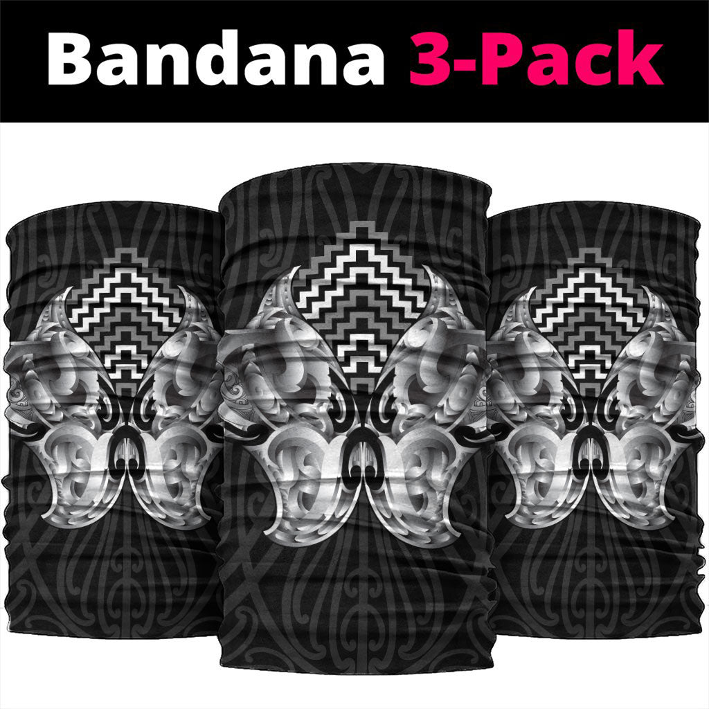 Aotearoa Kowhaiwhai Poutama Black Motif Neck Gaiter