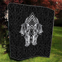 Aotearoa Kowhaiwhai Poutama Black Motif Quilt LT9 - Polynesian Pride