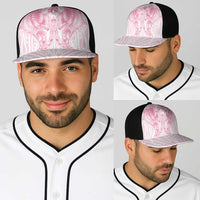 Aotearoa Kowhaiwhai Poutama Pink Motif Baseball Net Cap LT9 - Polynesian Pride