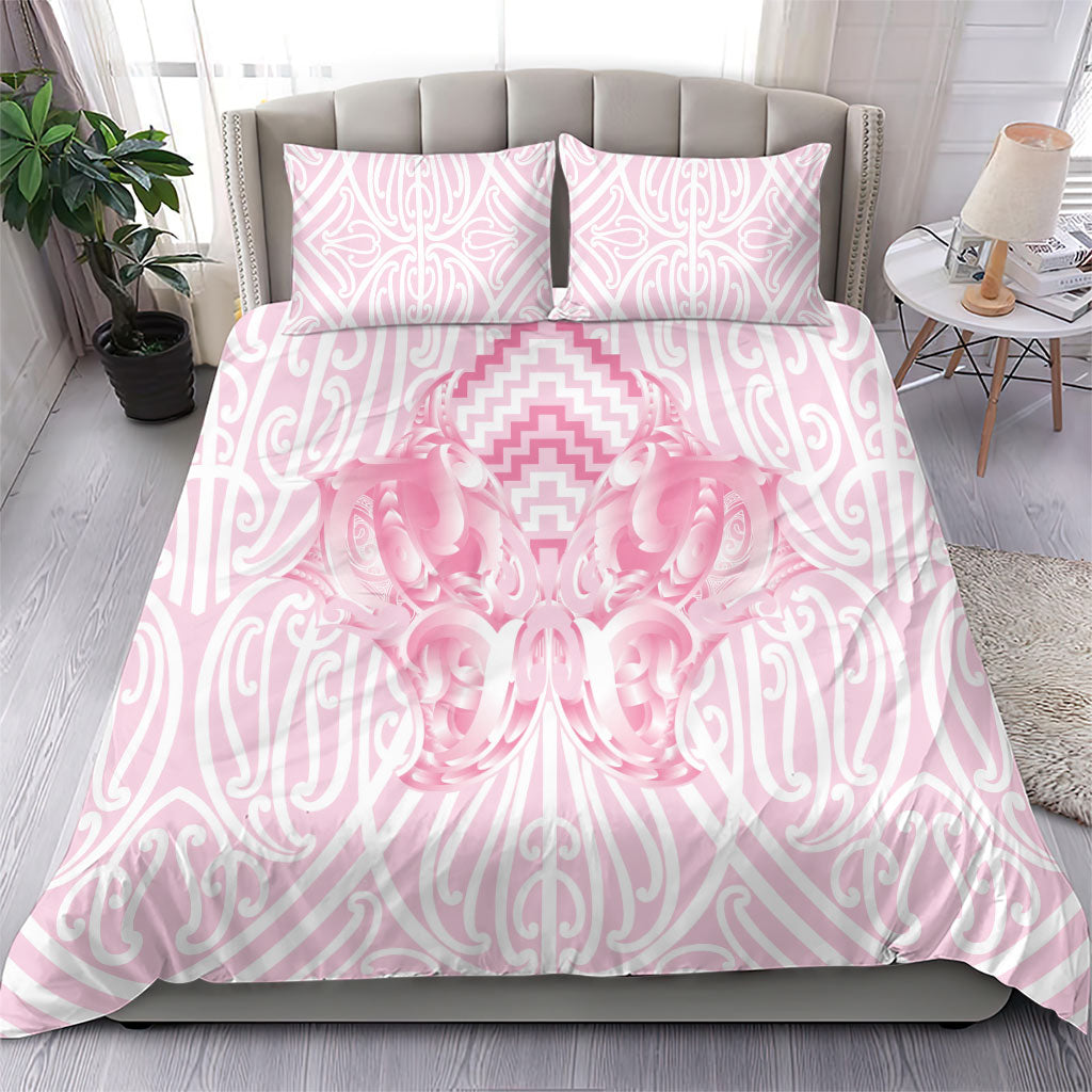 Aotearoa Kowhaiwhai Poutama Pink Motif Bedding Set LT9 - Polynesian Pride