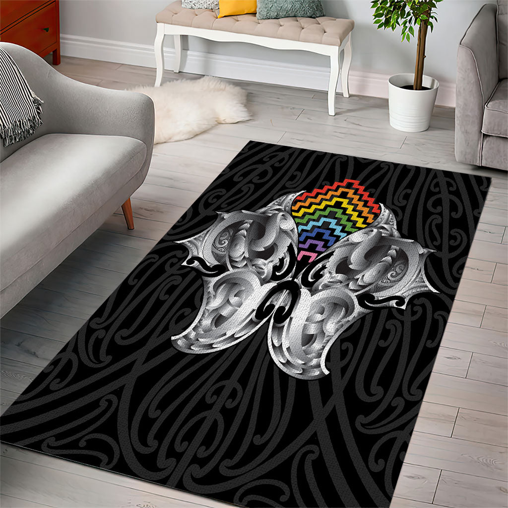Aotearoa Kowhaiwhai Poutama Rainbow Motif Area Rug LT9 - Polynesian Pride